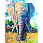 5D teemantmaaling ristpistega k&auml;sitsi valmistatud teemanttikandid Aafrika elevandi kivid 20X30CM