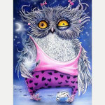 Teemanttikandid Crazy Owl 5D DIY Teemantmaaling Teemantmosaiikpildid Kodukaunistus 20X30CM