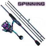 SOUGAYILANG &otilde;ngeritva ja -rulli kombineeritud komplekt, ketramine, &otilde;ngeritva varraste p&uuml;&uuml;giratas, kaasaskantav v&auml;lip&uuml;&uuml;givarustus Rod 1.8m-1000 Series mitmev&auml;rviline