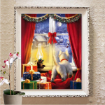 T&auml;isruudu puur teemantmaal 5d j&otilde;ulud talv DIY teemantmosaiik ristpistes J&otilde;uluvana Kodukunst Dekoratsioon Full Round (20X30CM)