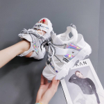 Leisure Lady Platform Tursked sandaalid Segav&auml;rvilised kingad Pits Pandlaga Punk Sandaalid Naiste Avatud varbaga Rannajalatsid Naine 36 valge