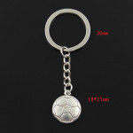 Moodne 30 mm v&otilde;tmehoidja metallist v&otilde;tmehoidja v&otilde;tmehoidja ehted antiikkattega kahepoolne jalgpall 18x21 mm ripats h&otilde;be