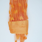 Romantiline Love Line kardin Tutt Uksekardin Armas virsiku-s&uuml;damekardin vaheseinaga rippkardin (1 tk) kollane