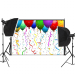 WCIC uus palju &otilde;nne s&uuml;nnip&auml;evaks riidest koogi ja &otilde;hupalli teemaline fotograafia riidest taustadekoratsioon stuudio rekvisiidid 100cm x150cm