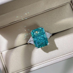 GICA GEMA Luxury 100% 925 sterling h&otilde;bedast kiirgav l&otilde;ige 10*14 mm tsirkoonist kihlas&otilde;rmus naistele peened ehted US 5 m&uuml;ndi