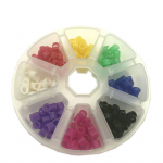 160 pcs/box Dental Code Rings Standard Color Recognition Colorful Rings Soft silicone Fit all hand instruments Dentist materials