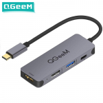 QGeeM USB C jaotur Macbook Pro Multi USB 3.1 Type C Hub 3.0 2.0 USB C HDMI Adapter PD Dock jaoks Huawei Mate 20 Pro OTG Splitteri jaoks hall