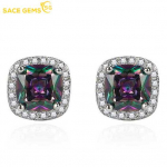 SACE GEMS klassikalised vasesulamist ruudukujulised seitsmev&auml;rvilised tsirkoonk&otilde;rvar&otilde;ngad naistele pulmapeo kingitused mitmev&auml;rviline