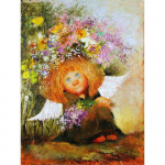 Teemantmaaling Ingel Teemanttikandid T&auml;iskomplekt Teemantmosaiikide komplektid Decor Rhinestones N&auml;put&ouml;&ouml; Full Round 20x30CM