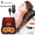 Jinkairui elektriline Shiatsu pea kaela emakakaela ttraction kehamassaaži auto seljapadi koos soojendusega vibreeriva massaažiseadmega