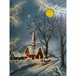 Isetegija talvine maastik 5D teemantmaal T&auml;isring puur Talvine lumestseen Teemanttikandid Mosaiik Ristpistes Kodukaunistus Full Round 20x30CM