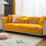 T&auml;isv&auml;rviline pehme lambavillane diivani kate kodu jaoks Thicken Plush pehme diivanir&auml;tik libisemisvastane diivanikate talvediivani padja kate 70*70cm