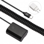 Andoer Type C NP-FZ100 n&auml;iv aku alalisvoolu &uuml;henduspesa 20 W PD adapteri asendus Sony Alpha A7S III jaoks EU Plug must