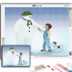 Populaarne 5D isetegemise ristpistega j&otilde;ulupuu J&otilde;uluvana lumememm t&auml;ispuur- ja ristpistes k&auml;sit&ouml;&ouml;komplekt Seinakleebis Kodukaunistus Full Round 20X30CM