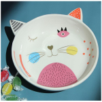Les Tr&eacute;sors De Lily [A0178] - T&uuml;hi keraamiline kauss  Cats  valge mitmev&auml;rviline - 18x5 cm NA mitmev&auml;rviline