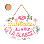 Les Tr&eacute;sors De Lily [R2642] &ndash; puidust tahvel  S&otilde;numid  roosa kollane (Perenaine on nii stiilne! ) - 20x12 cm Heleroosa