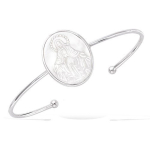 Les Tr&eacute;sors De Lily [R3841] - h&otilde;bedane k&auml;ev&otilde;ru  Virgin Mary  p&auml;rlvalge h&otilde;be - 58mm 20x15 mm valge
