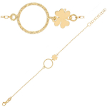 Les Tr&eacute;sors De Lily [R5473] - K&auml;sit&ouml;&ouml;na valmistatud h&otilde;bedast k&auml;ev&otilde;ru  Clover  kuld - 7x7 mm ristik kuld