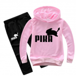 Moodsad laste kapuutsikomplektid Armas Orav Pusad Laste Anime Print Poistele Pusad Jooksup&uuml;ksid 2tk Komplekt Pusad Lasteriided 110cm roosa