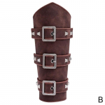 Meeste keskaegne Cosplay Nahast soomusk&auml;esoojendajad Paelad Viking Bracer Aksessuaarid Punk Piraat Aurukinnas Knight K&auml;epael Y6t2 One Size
