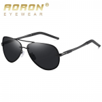 AORON alumiinium-magneesium meeste polariseeritud p&auml;ikeseprillid Moekujundus S&otilde;idup&uuml;&uuml;giprillid UV400 Peegeldusvastased raamita prillid must