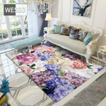 3D-roosa ja lilla lillevaip elu- ja magamistuppa 120x180cm 1pcs