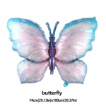 Suured liblikas alumiiniumfooliumist &otilde;hupallid v&auml;rvilised liblikas &otilde;hupallid s&uuml;nnip&auml;evapeo pulmakaunistused Baby Shower Globos Laste m&auml;nguasi 74*100cm