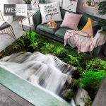 Maastikukujundusega elutoa vaip suur 3D kosk kohvilaua matt libisemiskindel k&auml;snast puhkematt dekoratiivne p&otilde;randamatt 160x200cm 1pcs