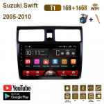 Androidi autostereoraadio Suzuki Swifti 2005&ndash;2010 jaoks multimeediumipleier 2 diniga DVD k&otilde;larid peakomplekti heli WIFI 1+16 GB