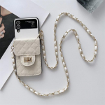 Nahast kaardipakk Crossbody kaelapaelaga telefoni&uuml;mbris Samsung Galaxy Z Flip 3 Flip 4 Z Flip4 Flip3 5g armas ketikaitse kate For-Galaxy Z Flip 4