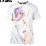 T&uuml;drukud Bikiini T-s&auml;rgid Naised Mehed 3D Prindi Seksikas Naine Joonisfilm T-s&auml;rk Hentai Anime S&auml;rk Ranna Harajuku Riided 6XL
