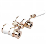 Binokulaarne teleskoop antiikne 3x25 naiste ooperiprillid, teatriklaasi k&auml;epide valge