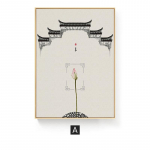 Hiina traditsiooniline zen-stiilis seinakunst, l&otilde;uendimaaling, koduplakatid ja prindid Elutoa sisekujunduse pilt 21x30cm No Frame