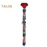 Fairy Wand Rhinestone helmestega haldjapulga ornament, l&auml;ikiv peen t&ouml;&ouml;tlusega aiapanused v&auml;likaunistuseks veinipunane v&auml;rv