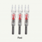3 tk jahilaskmine automaatselt helendav valgustatud vibu LED helendav noole nock saba sobiv 6,2 mm noolevarre punane