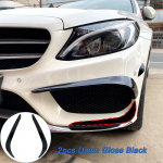 6tk Auto esiudutulelaterna iluv&otilde;re Dekoratiivkatte kleebised Mercedes Benz C klassi W205 2015-2018 C180 C200 C260 C43 jaoks 2pc Down Gloss Black