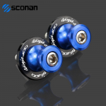8mm Motorcycle CNC Aluminum Swingarm Spools Rear Stand Screws Sliders Accessories For Kawasaki Ninja 400 2018- ninja Ninja 400 Black