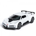1/32 Scale Bugatti Centodieci Diecast automudeli m&auml;nguasi, tagasit&otilde;mmatav m&auml;nguasi koos heli ja valgusega lastele V&auml;ikelapse poistele T&uuml;drukutele Kingikogu 1/32-16x7x4cm valge
