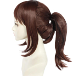 Danganronpa: Trigger Happy Havoc Asahina Aoi Parukad Cosplay Kost&uuml;&uuml;m Dangan Ronpa Naiste Pruun Hobusesaba Juuksed Rollim&auml;ngu Parukas One Size pruun