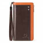 HUMERPAUL Ehtsast nahast Meeste rahakott Rfid multi-card clutch kott Mobiiltelefonikott kohv