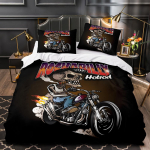 3D mootorratta teki- ja padjap&uuml;&uuml;r, 2/3 osa retrostiilis mootorratta voodipesukomplekt EU135 * 200 pehme ja kergesti puhastatav kodukaunistus poistetubadesse Baby 100x135cm