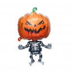 Halloweeni &otilde;hupall, naljakas hirmutav k&otilde;rvitsa luustik &auml;mblikn&otilde;id kummitava maja kujuga korduvkasutatav lekkekindel alumiiniumkilest lastele t&auml;ispuhutav &otilde;hupallim&auml;nguasi oranž