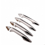 Hyundai i30 jaoks 2012 2013 2014 2015 2016 kroomitud s&uuml;sinikkiust auto uksek&auml;epideme katte trimmikomplekti kleebiste stiil silver no buttons