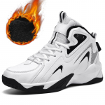 Talvised meeste libisemiskindlad, kulumiskindlad ja sametist soojad korvpalli talvejalatsid 39 valge