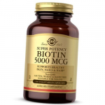 Biotiin juustele, nahale ja k&uuml;&uuml;ntele, Biotin 5000, Solgar 100vegcaps (36313029) 100vcaps