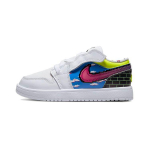 Air Jordan 1 Low ALT PS Vana kooli m&auml;ngude laste tossud Valge Must Lemon-Venom DM8970-114 28