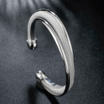 925 h&otilde;bedane vintage avatud manseti k&auml;ev&otilde;ru ja k&auml;ev&otilde;rud naiste ehete tippkvaliteediga