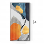 P&otilde;hjamaade luksuslik abstraktne joon l&otilde;uendimaal Kuldse v&auml;rvi plokkplakat Print Seinakunst Pildid Elutuba Magamistuba Kodukaunistus 20x40cm Unframed merevaigukollane