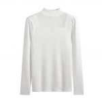 S&uuml;gisene poolk&otilde;rge kraega kootud topid Pulloverid Mood Naiste Talvised Paksud kampsunid &Uuml;hev&auml;rvilised pikkade varrukatega riided 29843 S must