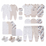 Kiddiezoom Newborn 22 tk Full Moon Gift Set Unisex 100% puuvillane beebikomplekt beebip&uuml;ksid /Pikkad varrukad / L&uuml;hikesed varrukad / P&uuml;ksid / M&uuml;ts / Kindad / Tekk 0-3Months
